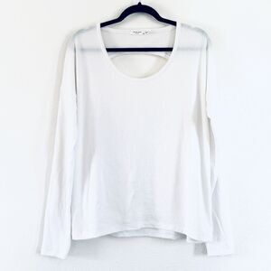 Rag & Bone Women’s Back Cutout Detail Drop Shoulder Long Sleeve Top Shirt